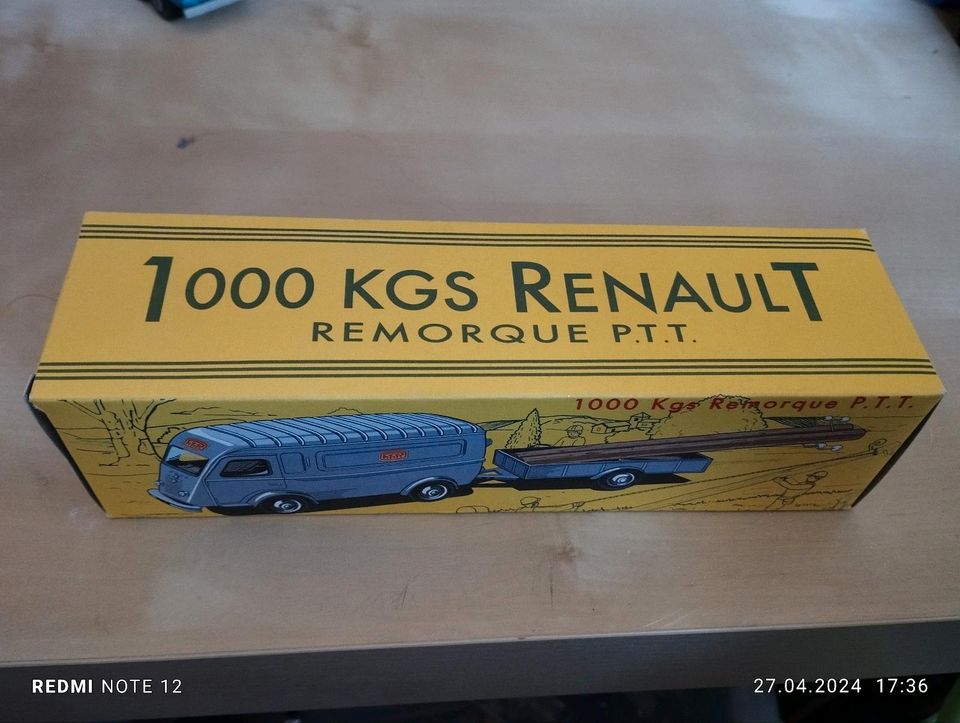 Klein Transporter 1000 KGS Renault Remorque P.T.T.das model ist v in Berlin