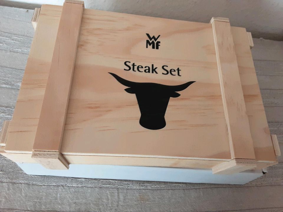 WMF Steak besteck Holz Kasten in Karlsruhe