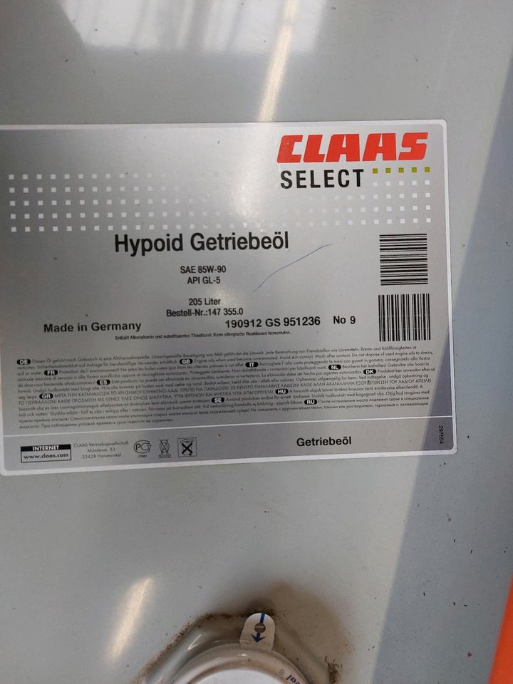 CLAAS Hypoid Getriebeöl 85W-90 in Fritzlar