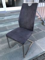 6x moderne Esszimmerstühle aus grauem Stoff mit Edelstahlgestell Hessen - Herborn Vorschau