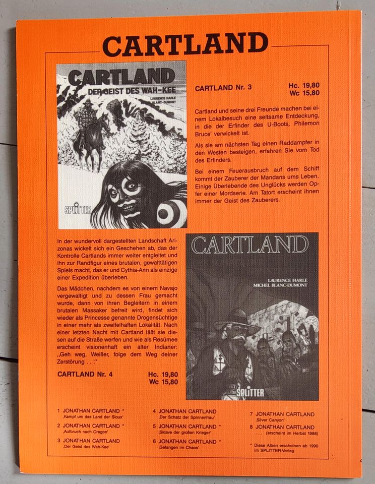 CARTLAND Silver Canyon Comic SPLITTER 1984 Western Action Erotik in Lemgo