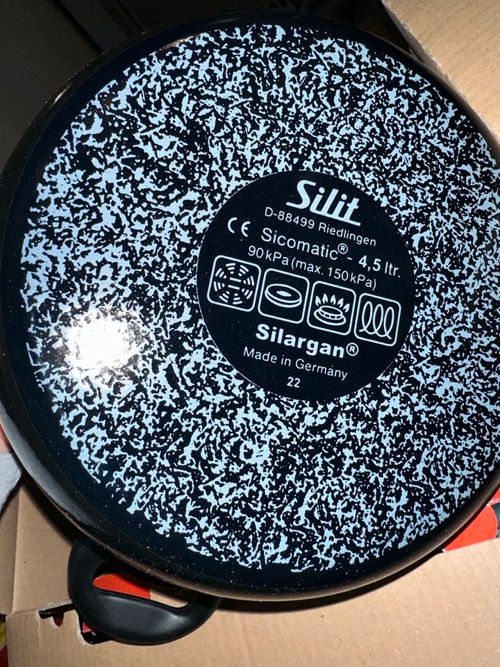 SILIT 'Sicomatic t-plus' Schnellkochtopf, 4,5L, Silargan, schwarz in Dresden