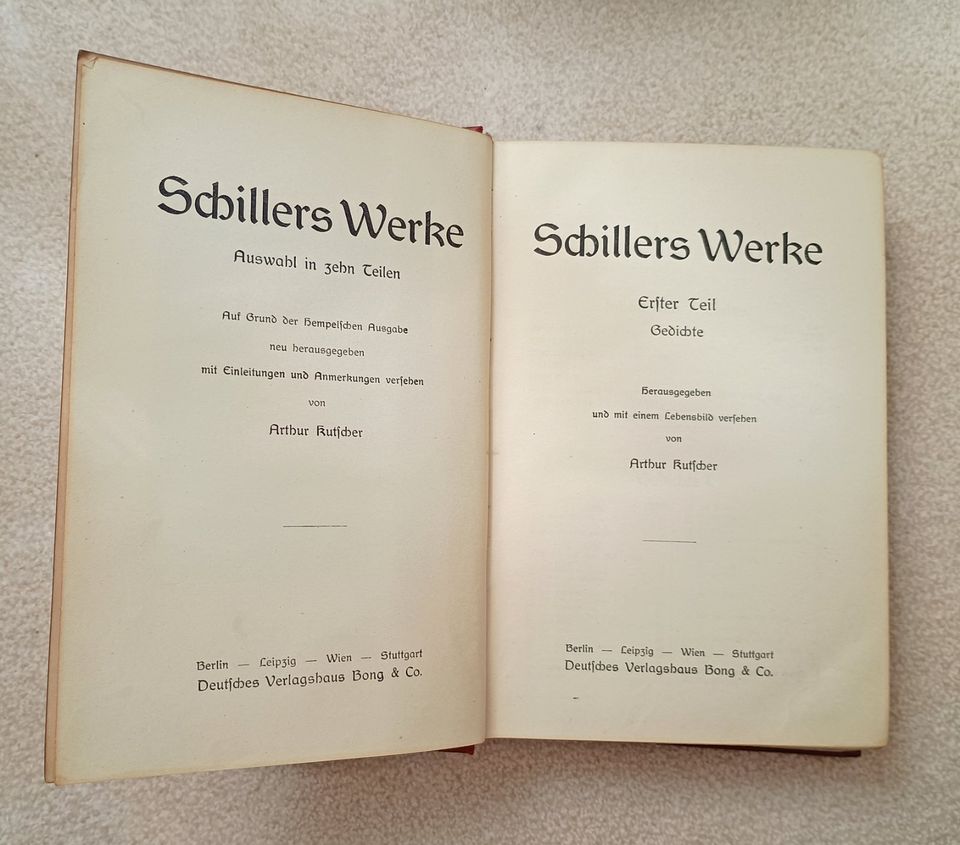antike Bücher von Goethe und Schiller, 8 Stück in Biberach an der Riß