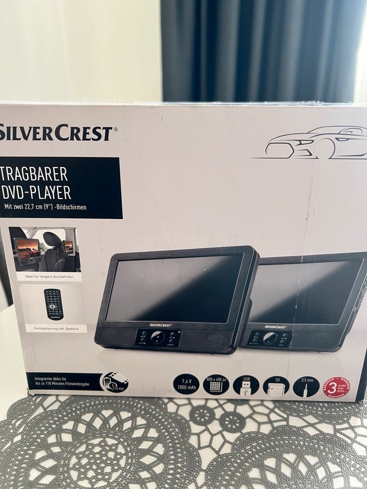 Silvercrest Tragbarer DVD Player Kopfhörer Fernbedienung Neu in Berlin