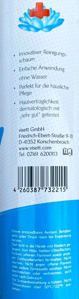 6756 Stk. Visett Reinigungsschaum für Hände und Körper 50 ml, 400 ml, Körperpflege, für Wiederverkäufer, neu, A-Ware, 5 Paletten in Tanna