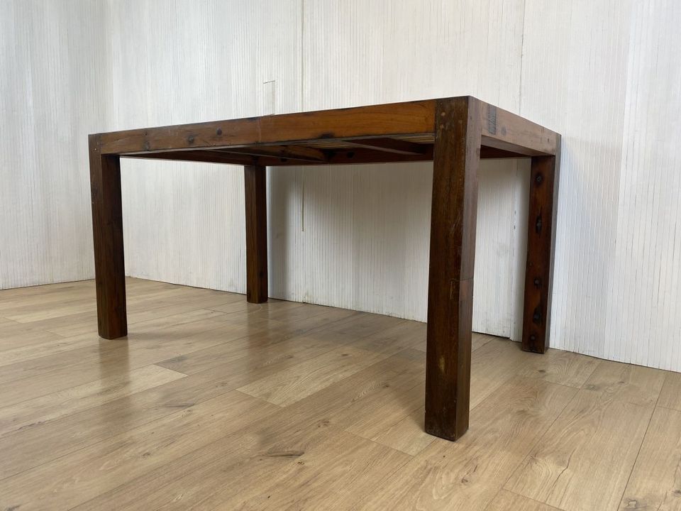 Boatwood by WMK # Besonders schöner Esstisch (150x90cm) aus altem Bootsholz, ein handgefertigtes Unikat aus massivem Teakholz # Tisch Esszimmertisch Küchentisch Holztisch Gastro Dinning Table Loft in Berlin