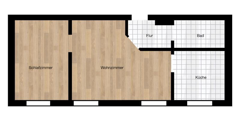 Frisch renovierte 2-Raum Wohnung in ruhiger Lage in Teuchern