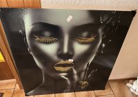 Großes Wandbild Acrylglasbild Frau goldene Lippen 120x120cm Hessen - Driedorf Vorschau