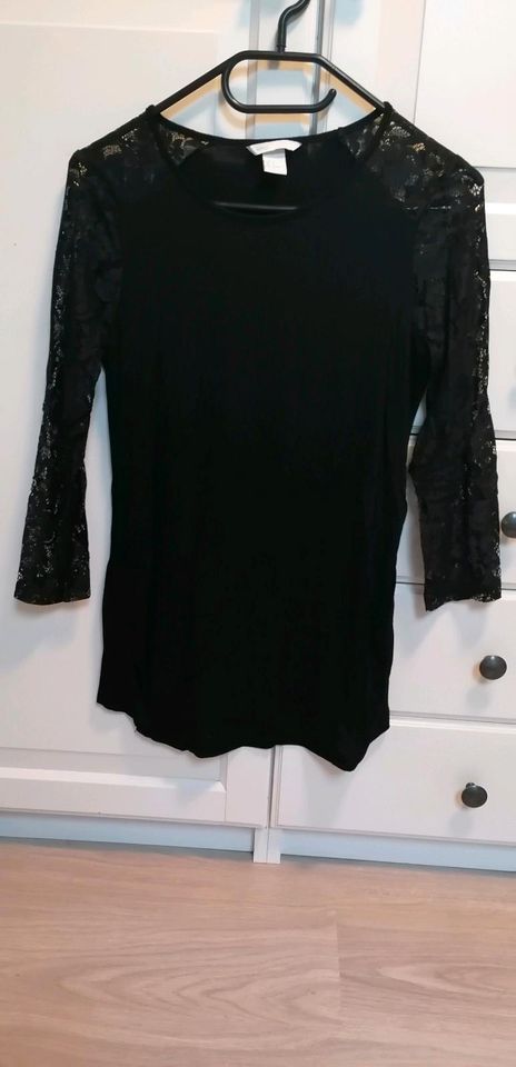 H&M Mama, Umstandsshirt, Gr. M, 38, Damen, schwarz, festlich, Top in Raubling