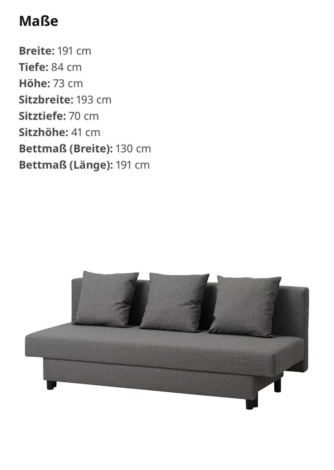Sofa / Schlafsofa / Gästebett / Beige / top Zustand in Hatten