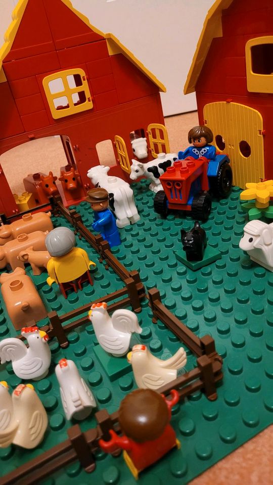 Duplo großer Bauernhof feste Gebäude Tiere Platte Konvolut in Hamburg