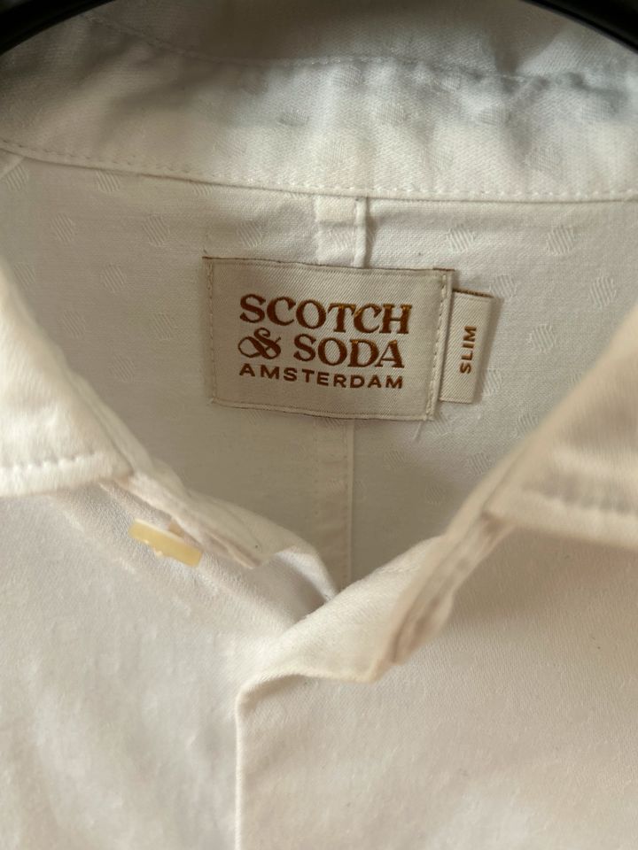 Scotch & Soda weißes Jungenhemd Gr. 152 Slim Fit in Dresden