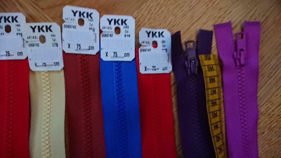 YKK Reißverschlüsse Konvolut teilbar Anorak 35 50 60 65 70 75 80 in Ulm