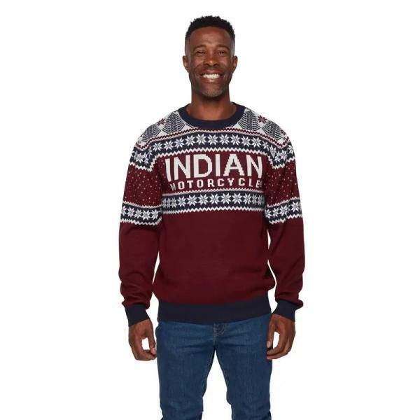 INDIAN Motorcycle Holiday Strickpullover Unisex - Neu - in Untersiemau