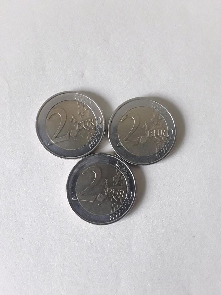 3 x 2 Euro Gedenkmünzen Deutschland 2007 in Mülheim (Ruhr)