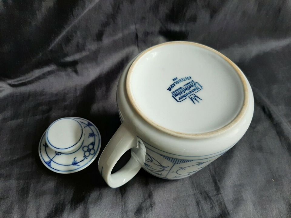 Antik Kaffeekanne " Bareuther Indisch blau " unterglasur Teekanne in Köln