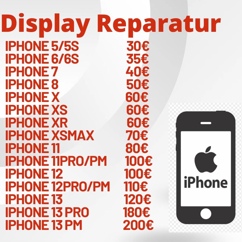 iPhone -  DISPLAY • AKKU • SOFTWARE -  Reparaturen in Berlin