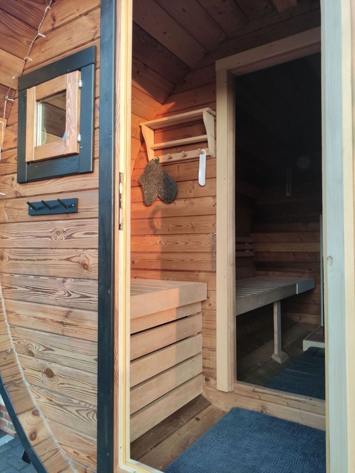 Gutschein für mobile Sauna Fasssauna Saunafass für Wellness & Spa in Heide