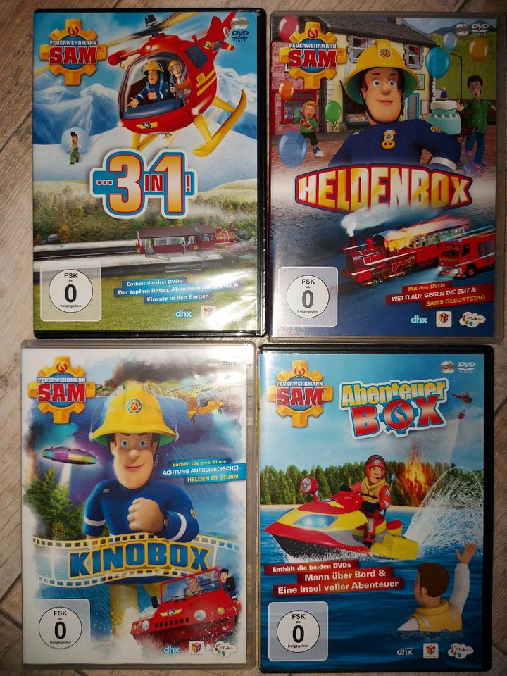 Feuerwehrmann Sam DVD Sammlung + Hörspiel in Bergen auf Rügen