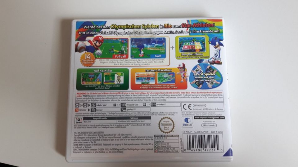 Nintendo 3DS - Spiel - Mario & Sonic bei den olympischen Spielen in Bad Vilbel