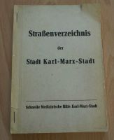altes DDR Straßenverzeichnis von Karl-Marx-Stadt Sachsen - Niederwiesa Vorschau
