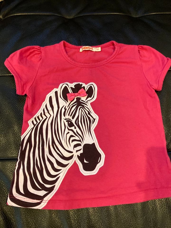 Deno Kids T-Shirt. Pink.Zebra,  Gr 116 in Otzberg