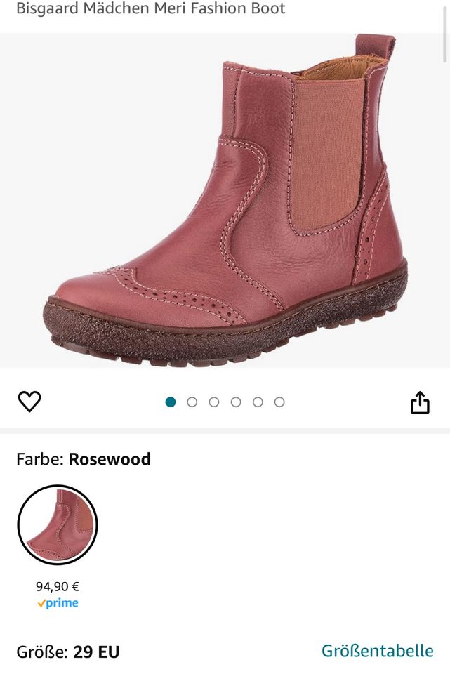 Bisgaard Meri Boot Leder Stiefel 29 neuw rosé in Hildesheim