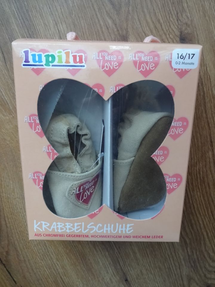 Lederpuschen, Lederhausschuhe, Lauflerner, Frühchen, 16/17, neu! in Bernsdorf