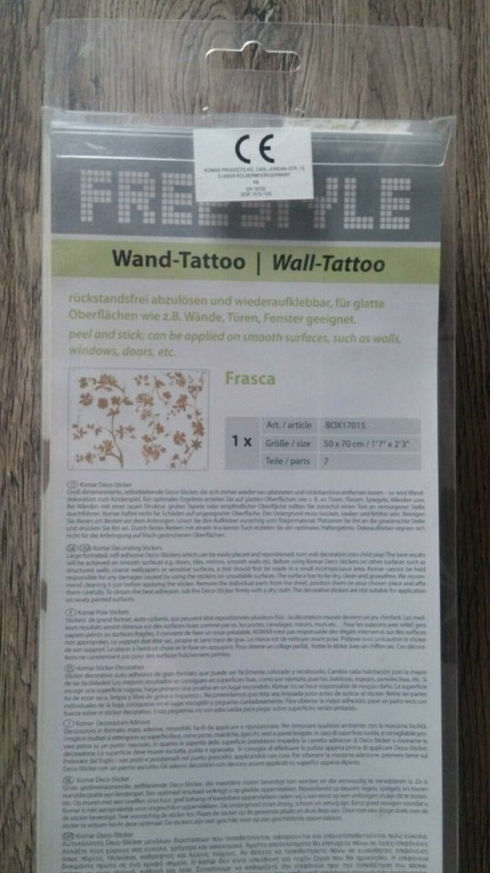 Komar - Wand-Tattoo - Frasca ( Freestyle ) Neu & OVP in Niedersachsen -  Lüneburg | eBay Kleinanzeigen ist jetzt Kleinanzeigen