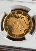 Goldmünze Uganda – 100 Shillings – 1969 – Papst Paul VI. Gold Hessen - Wiesbaden Vorschau