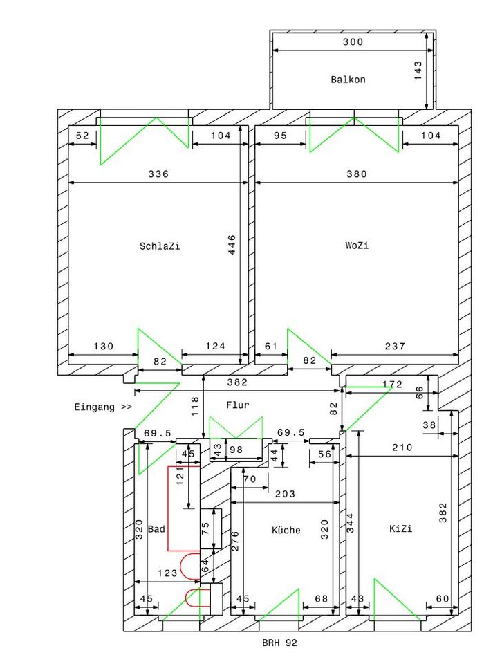 ruhig + zentral gelegene 3-R-Wohnung mit Balkon in Lucka (Thüringen) / W0208 in Lucka