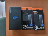 Samsung Galaxy S9+, 64 GB, Midnight Black, OVP, 2x Spiegen Case Baden-Württemberg - Brühl Vorschau