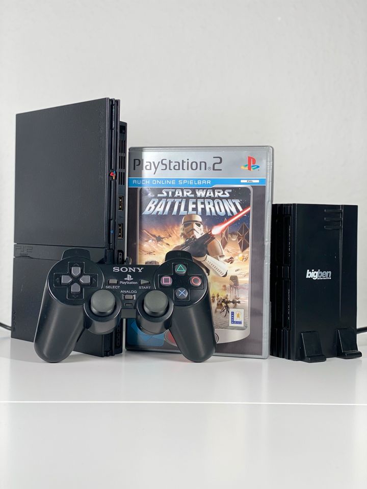 PlayStation 2 Slim PS2 mit Star Wars und Original Zubehör in Hattingen