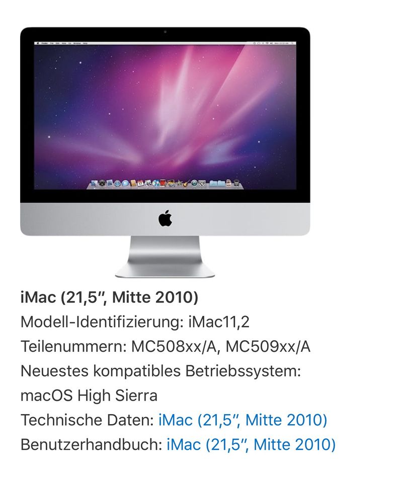 Apple IMac (21,5“, Mitte 2010) in Köln