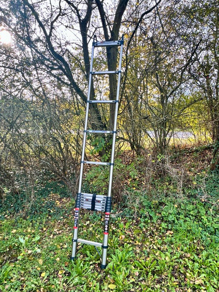 Vermiete: Teleskopleiter 5m Edelstahl Haken bis 150kg Heimwerken in Frechen