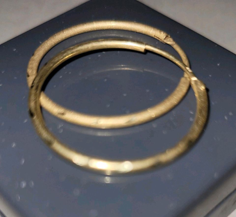 Creolen diamantiert 333 Gelbgold 2,5 cm Neu in Sangerhausen