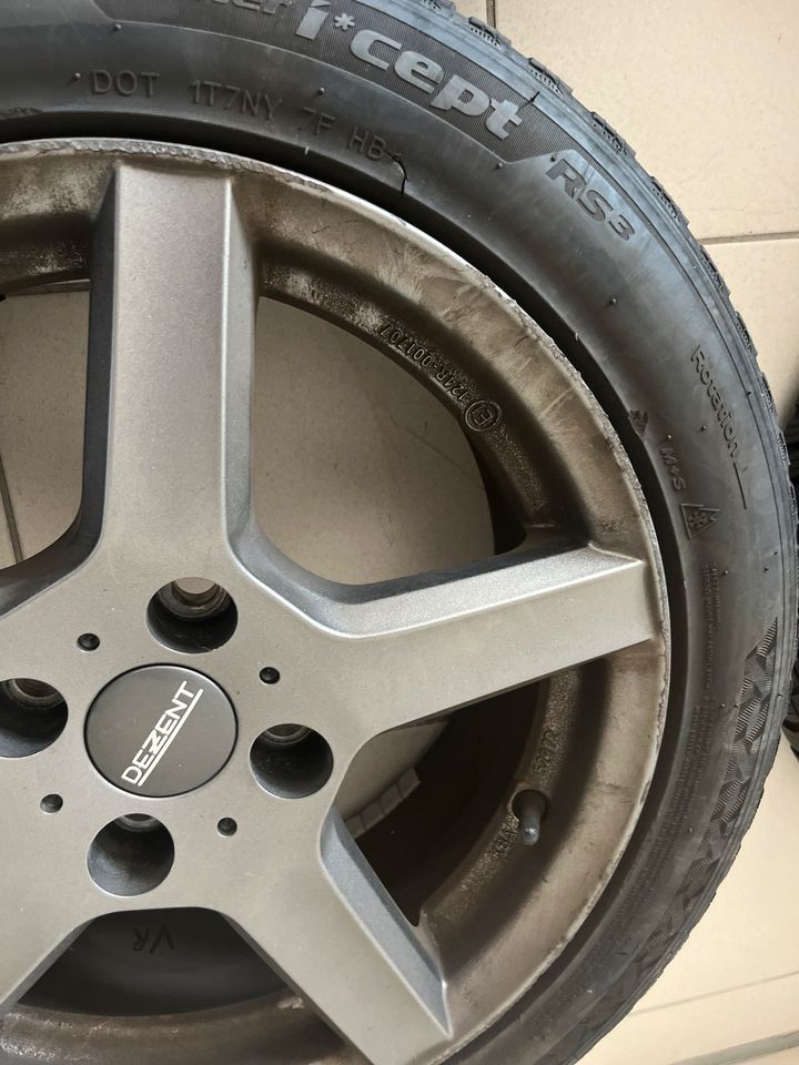 16 Zoll Opel Corsa Alufelgen Winterreifen 195/55 R16 87H Hankook in Mainhausen