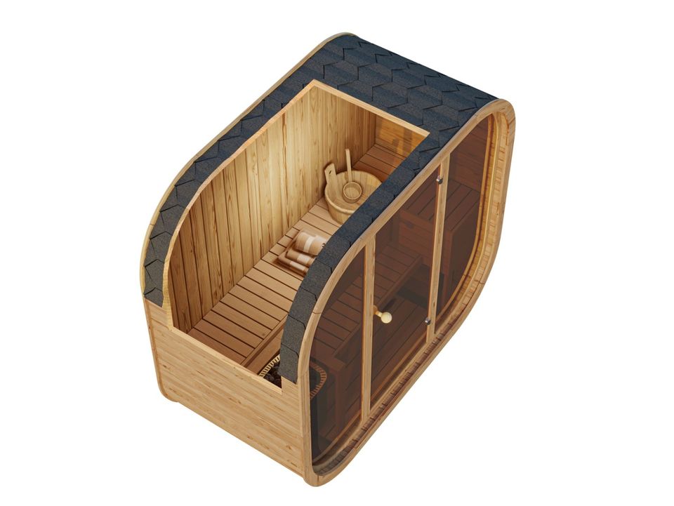 Design Fass Sauna , Gartensauna Neuware original verpackt in Marne