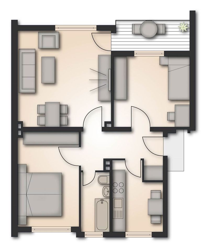 Lichtdurchflutete Wohnung am Rande des Stadtwalds in Verden