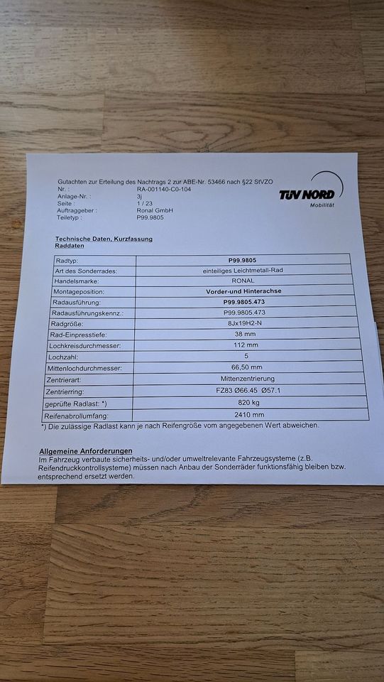 4 Alufelgen PLATIN / RONAL schwarz in Schönwald Oberfr.