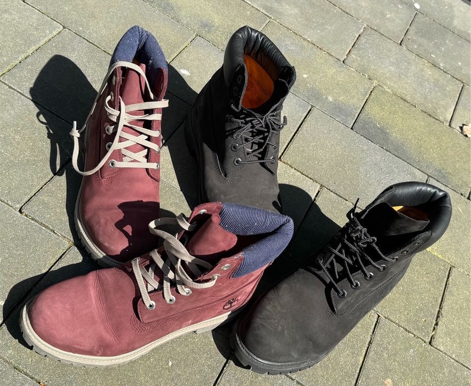 Timberlands in rot und schwarz (Größe 41 und 43) in Reinbek