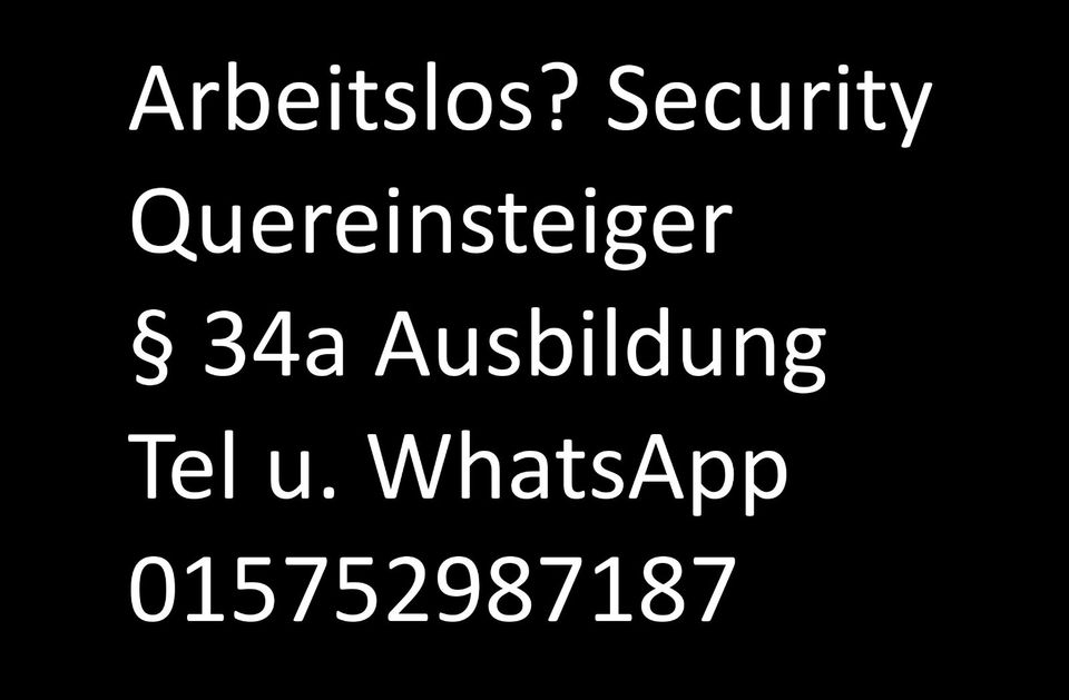 Sicherheitsmitarbeiter/Security QUEREINSTEIGER in Aachen in Aachen