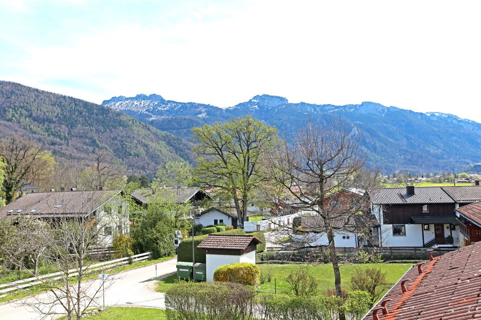 Blick bis zur Kampenwand in Aschau im Chiemgau