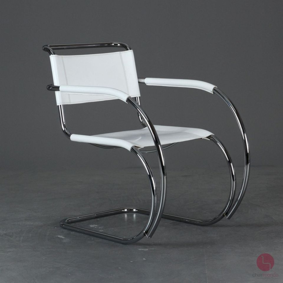 Thonet MR20 Freischwinger S533 LF Bauhaus Stuhl Leder weiß 1v.2 in Würzburg