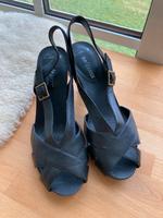 Clarks Soft High Heels Pumps Sandale schwarz Leder Frankfurt am Main - Kalbach Vorschau