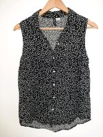 Bluse ärmellos, schwarz, weiße Punkte, 38, H&M, 100% Viskose Bayern - Wasserburg am Inn Vorschau