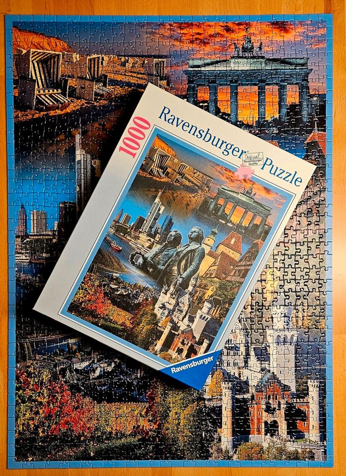 Puzzle, Ravensburger, Quer durch Deutschland, 1000 Tle, No.153312 in Börnsen