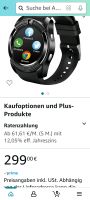 Smart Watch neu mit Kamera schwarz Niedersachsen - Celle Vorschau