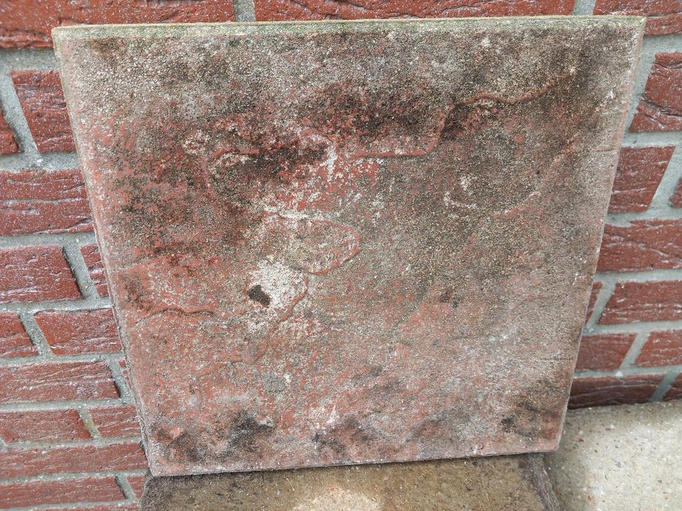 Terrassenplatten rot 40cm×40cm in Hage