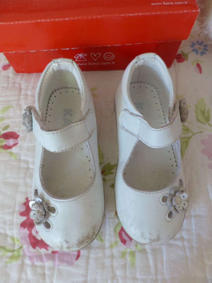 ღ♥Kanz Ballerinas echt Lederღ♥Gr. 23ღ♥weiss in Ursberg